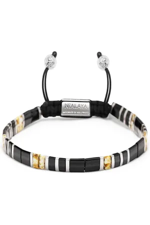 Nialaya Logo-plaque beaded bracelet