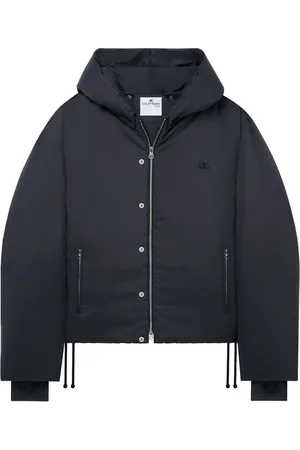 Courrèges Logo-appliqu?? hooded puffer jacket