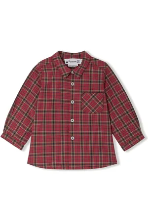 BONPOINT Malo plaid shirt
