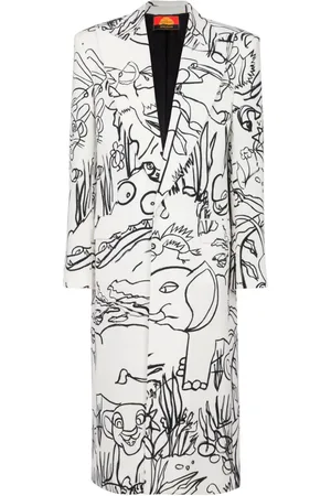 Balmain X Disney graphic-print crepe coat
