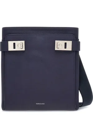 Salvatore Ferragamo Gancini-buckle leather shoulder bag