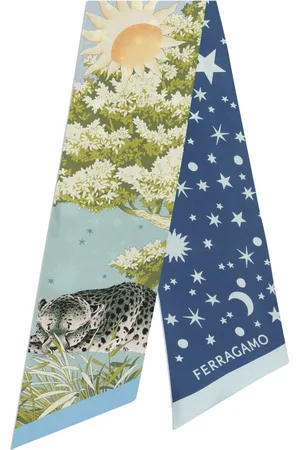 Salvatore Ferragamo Day & Night print scarf