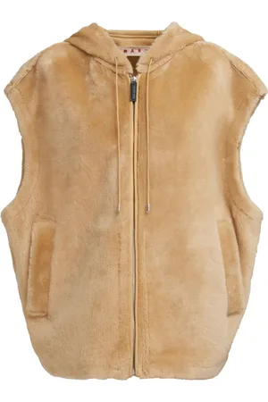 Marni Hooded shearling waistcoat