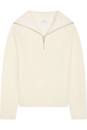 Courrèges Ribbed-knit hooded sweater