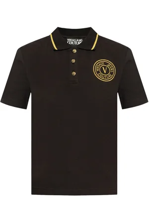 VERSACE Embroidered-logo cotton polo shirt