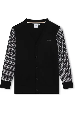 HUGO BOSS Monogram-jacquard cotton jumper