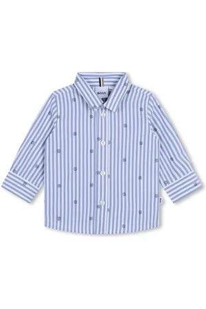 HUGO BOSS Logo-print striped shirt