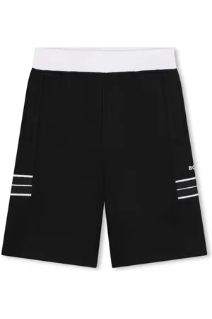 HUGO BOSS Side-stripe jersey track shorts