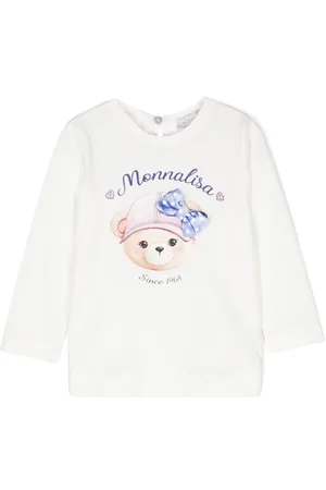 MONNALISA Teddy bear-print cotton T-shirt