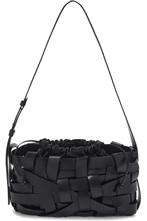 Jil Sander Interwoven-design leather clutch bag