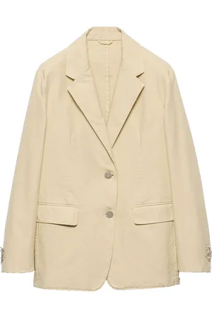 Prada Single-breasted old canvas blazer