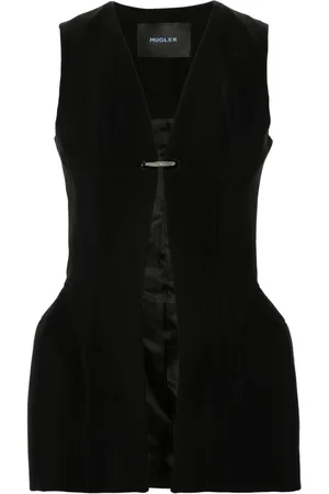 MUGLER Corseted pierced vest