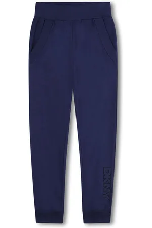 DKNY Logo-embroidered cotton track pants
