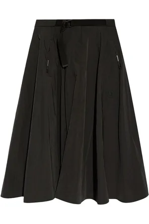 Moncler Logo-patch belted-waist skirt