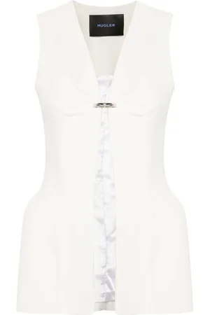 MUGLER Corseted pierced vest