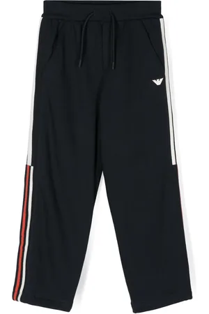 Emporio Armani Logo-patch knitted trousers