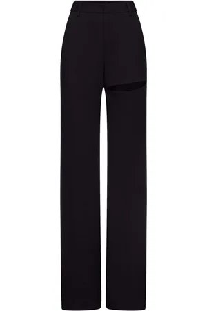 AREA Asymmetric slit trousers