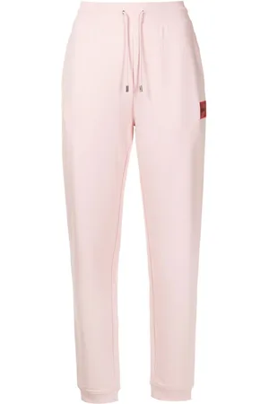 HUGO BOSS Cuffed logo-patch track pants