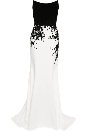 Saiid Kobeisy Embroidered crepe mermaid dress