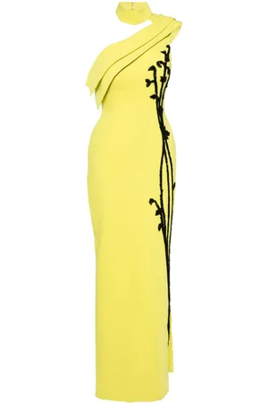 Saiid Kobeisy Bead-embellished one-shoulder gown