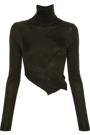 Maison Margiela Asymmetric panelled roll-neck jumper