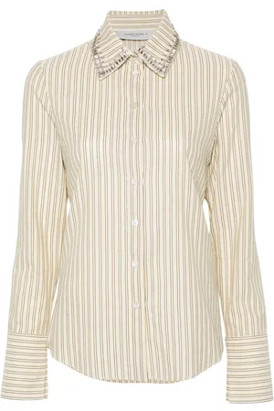 Golden Goose Crystal-embellished striped shirt