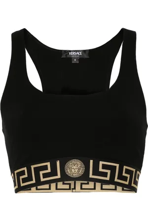 VERSACE Greca-border crop top