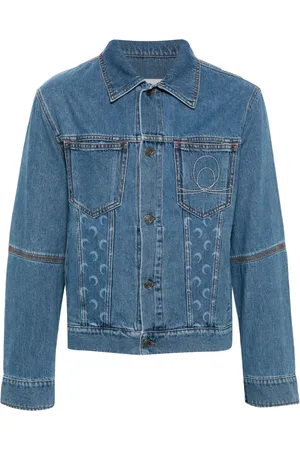 Marine Serre Crescent moon-print denim jacket
