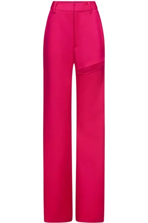AREA Asymmetric slit trousers