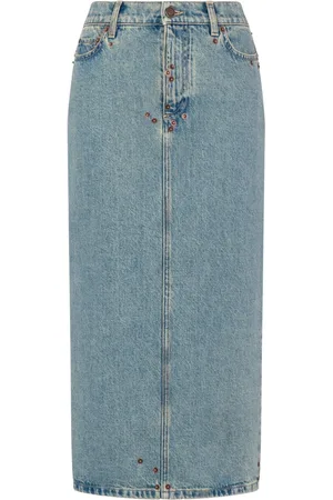 Moschino Mid-rise denim skirt
