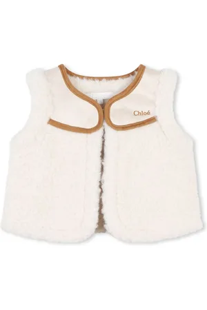 Chloé Logo-embroidered shearling gilet
