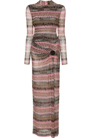 Missoni Cut-out chevron maxi dress