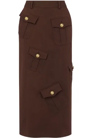 Moschino Pockets cotton-wool blend skirt