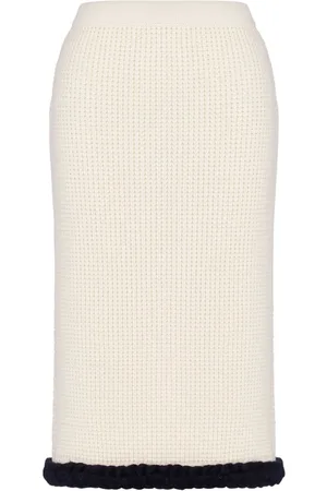 Moschino Waffle knit virgin wool skirt