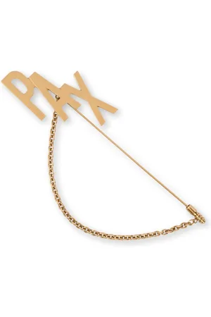 Moschino Pax chain-detail brooch