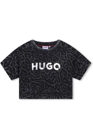 HUGO BOSS Logo-print cropped T-shirt