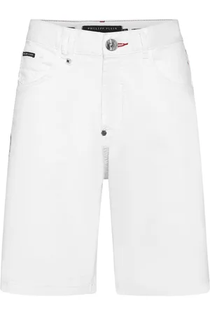 Philipp Plein Patch-detail denim shorts