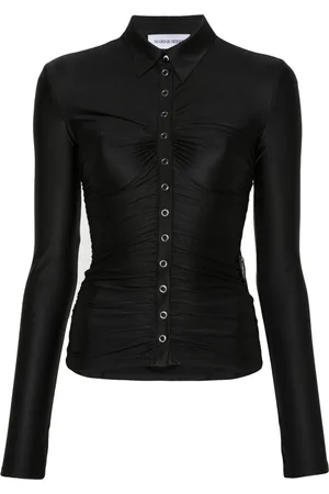 Marine Serre Draped jersey blouse