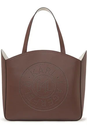 Karl Lagerfeld Large K/Circle perforated leather tote bag