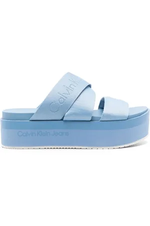 Calvin Klein 55m logo-jacquard flatform sandals