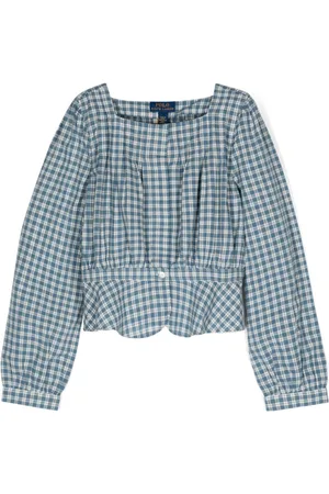 Ralph Lauren Plaid-check blouse