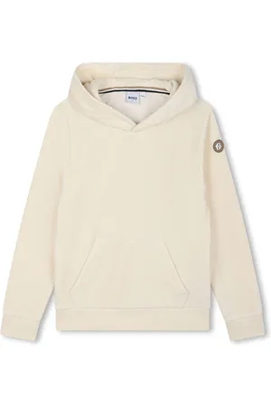 HUGO BOSS Logo-sleeve towelling finish hoodie