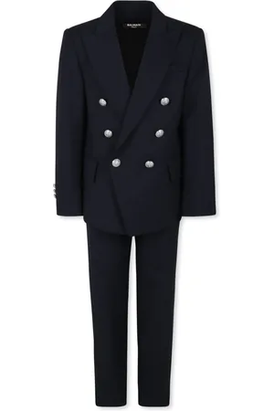 Balmain Double-breasted wool suit