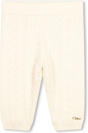 Chloé Logo-embroidered knitted trousers
