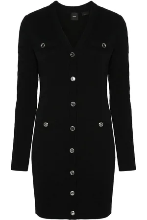 Pinko Jacquard-logo cardigan dress
