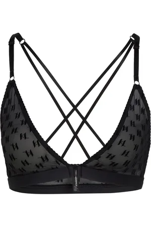 Karl Lagerfeld Monogram-mesh triangle bra