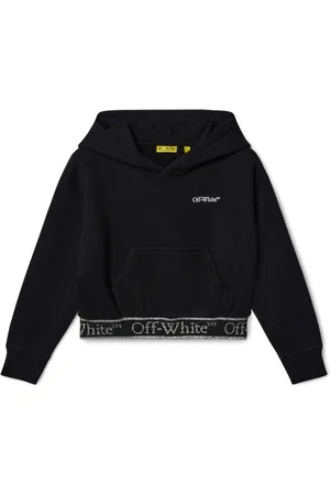 OFF-WHITE Bookish Logo Band cropped hoodie