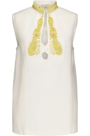 ZEUS+DIONE Embroidered sleeveless top