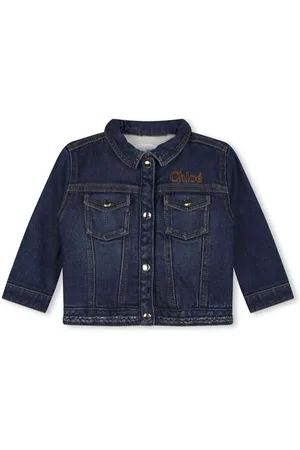 Chloé Logo-embroidered denim jacket