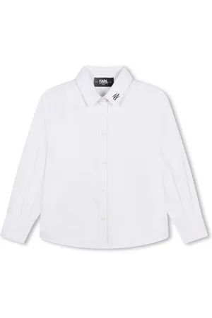 Karl Lagerfeld Logo-embroidered button-up shirt